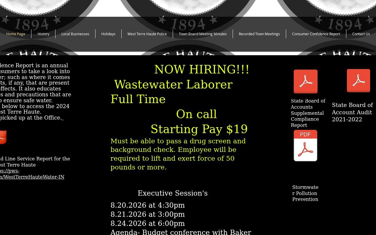 Official West Terre Haute town government website